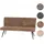 Mendler Sitzbank HWC-K16 Braun 160 x 40 x 48 cm