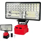 L1NXIXI LED Akku Lampe für Milwaukee 18V Akku, 90W 6800LM LED Baustrahler mit 2 USB (ohne Batterie)