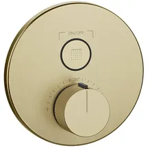 GESSI HI-FI Thermostat, mit Tasten-Bedienung on/off. 1-Weg, 38711727, Farbe: Messing gebürstet