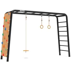 BERG PlayBase Large TL Black inkl. Tellerschaukel, Ringen und Kletterwand