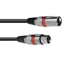 Omnitronic XLR-Kabel schwarz/rot 1.5m (3022045R)