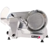 Romux® Aufschnittmaschine Messer Ø 250 mm | Professionelle Elektrische Aufschnittmaschine mit Schnittstärke Einstellbar von 0 bis 12 mm – 320 W