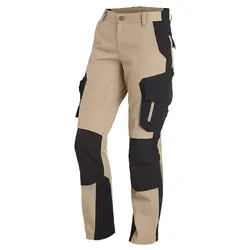 Damen-Arbeitshose "ALMA" - 40 - beige/schwarz