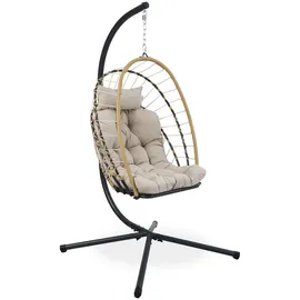 beautysofa Hängesessel Mykonos Beige