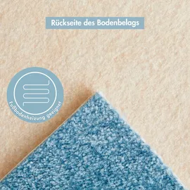 Andiamo Teppichboden ANDIAMO "Catania, Velours, Gesamthöhe 7,5 mm, Luxusklasse LC1", blau, B:500cm L:600cm, Kunstfaser, Teppiche, meliert, Breite 400 cm oder 500 cm, strapazierfähig & pflegeleicht