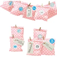 Frau WUNDERVoll® DIY Adventskalender zum Befüllen Bescherung, Papiertueten flach