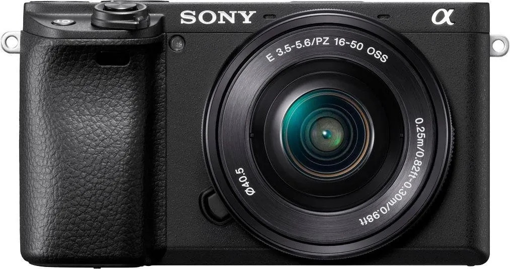 Sony ILCE-6400LB - Alpha 6400 E-Mount Systemkamera (24,2 MP, Bluetooth, NFC, WLAN (Wi-Fi), 4K Video, 180° Klapp-Display, XGA OLED Sucher, L-Kit 16-50mm Objektiv) schwarz