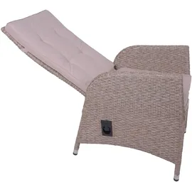 Garden Pleasure Braga Gartenstuhl 68 x 60 x 109 cm weidenbraun/grau 2 St.