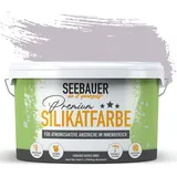 SEEBAUER diy Silikatfarbe Violett 2,5L für Innen (No. 933 Purple Blossom) Atmungsaktive Mineralfarbe für Allergiker - Abwaschbare Wandfarbe - Violetttöne hohe Deckkraft