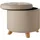 Tectake Sitzhocker Suna Polyester 44,5 x 41,5 x 44,5 cm Beige