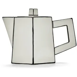 Serax Kaffee-/Teekanne Weiß-Schwarz Carte Blanche