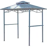 GRASEKAMP Hardtop Pavillon 1,5 x 2,4 m braun