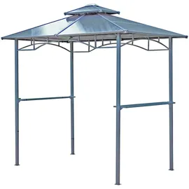 GRASEKAMP Hardtop Pavillon 1,5 x 2,4 m braun