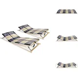 vidaXL Lattenroste 2 Stk. mit 42 Latten 7 Zonen 90 x 200 cm - Betten & Bettgestelle - Braun