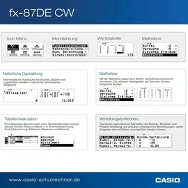 Casio FX-87DE CW Schwarz