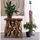 creedwood Beistelltisch Natur Beige Teak 30 x 45 x 48 cm