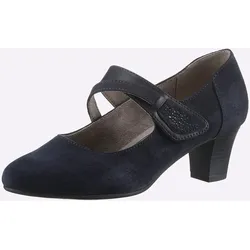 Pumps JANA, Damen, Gr. 38, blau (dunkelblau), Textil, Textil, feminin, Schuhe