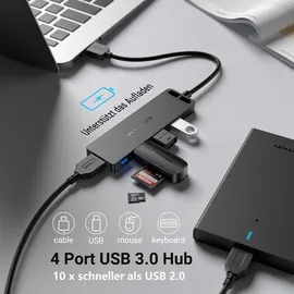 Vention USB Hub 4-Port 3.0 USB Verteiler Splitter 1 Meter