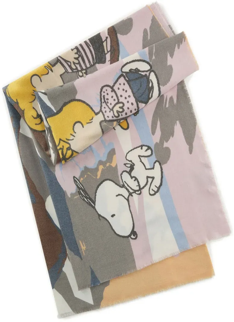 Preisvergleich Produktbild Codello PRINTED SCARF POLYESTER/VISCOSE PEANUTS MOUNTAINS 90X180CM