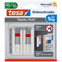 Tesa Klebenagel Fliesen&Metall, 2er Set - Klebenagel für glatte