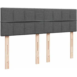vidaXL Boxspringbett 140 x 200 cm Dunkelgrau