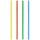 200x Trinkhalme aus Papier flexibel bunt Ø6mm 24cm