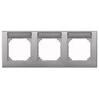 Merten Rahmen 3fach waagerechte Montage, aluminium