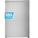 HEINRICHS Getränkekühlschrank 120L klein kompakt leise: 40db mit Gefrierfach( 13L) Mini-Bar; Tisch-Kühlschrank; Mini Kühlschrank mit Gefrierfach; perfekt geeignet für Büro Camping Garten Outdoor,inox
