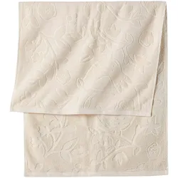 bonprix Handtuch mit Hoch-Tief-Struktur, beige, 30x50 cm, Frottee