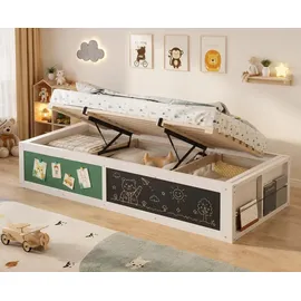 stilvora Kinderbett 90 x 200 cm Kiefer MDF weiß