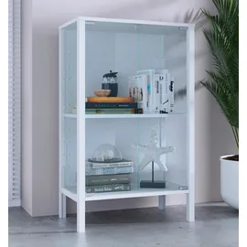 VCM Glasvitrine Jensol 60 x 35 x 80 cm Weiß