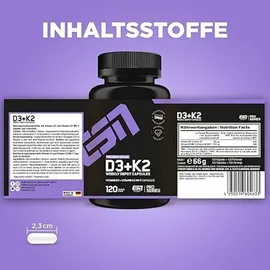 ESN Vitamin D3+K2 Kapseln 120 St.