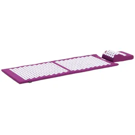 Bodhi VITAL Akupressur Deluxe-Set XL aubergine Matte, Kissen, Fußmatte Soft & Tasche | Selbstmassage für zu Hause | Massagematte gegen Nacken & Rückenschmerzen |