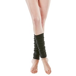 Strick-Beinstulpen, schwarz