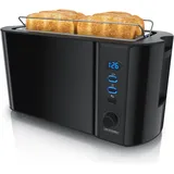Arendo Langschlitz-Toaster Schwarz