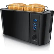 Arendo Langschlitz-Toaster Schwarz