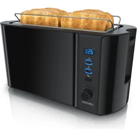Arendo Langschlitz-Toaster Schwarz