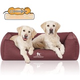 Knuffelwuff Orthopädisches Wasserabweisendes Hundebett Leon XXXL 155 x 105cm Rot