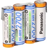 Akkuman Panasonic Akkupack 4,8V 2700mAh F1x4 Zelle HR-3U LF Z-Form