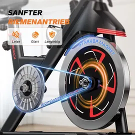 Merach - Leises Magnetischer Heimtrainer, Fitnessbike für Zuhause mit Lcd, Tablet-Halter, 0–100 ... Widerstand, Bis 180 Kg