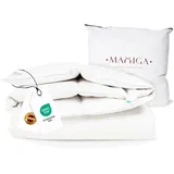 maxiga Reine Daunendecke Winter - 100% DAUNEN, 135x200 cm, extra warm 1800g Füllgewicht, atmungsaktiv & waschbar, Oeko-TEX Zertifiziert, Allergiker geeignet, hochwertige Baumwollhülle