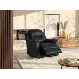 vente-unique Relaxsessel Evasion Leder 95 x 100 x 96 cm Schwarz mit Relax-Funktion