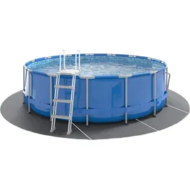 vidaXL Pool-Bodentuch Hellgrau Ø458 cm