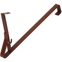 Schneefanggitterstütze, 480mm Schenkellänge zum Einhängen in Holzbohlen, rotbraun