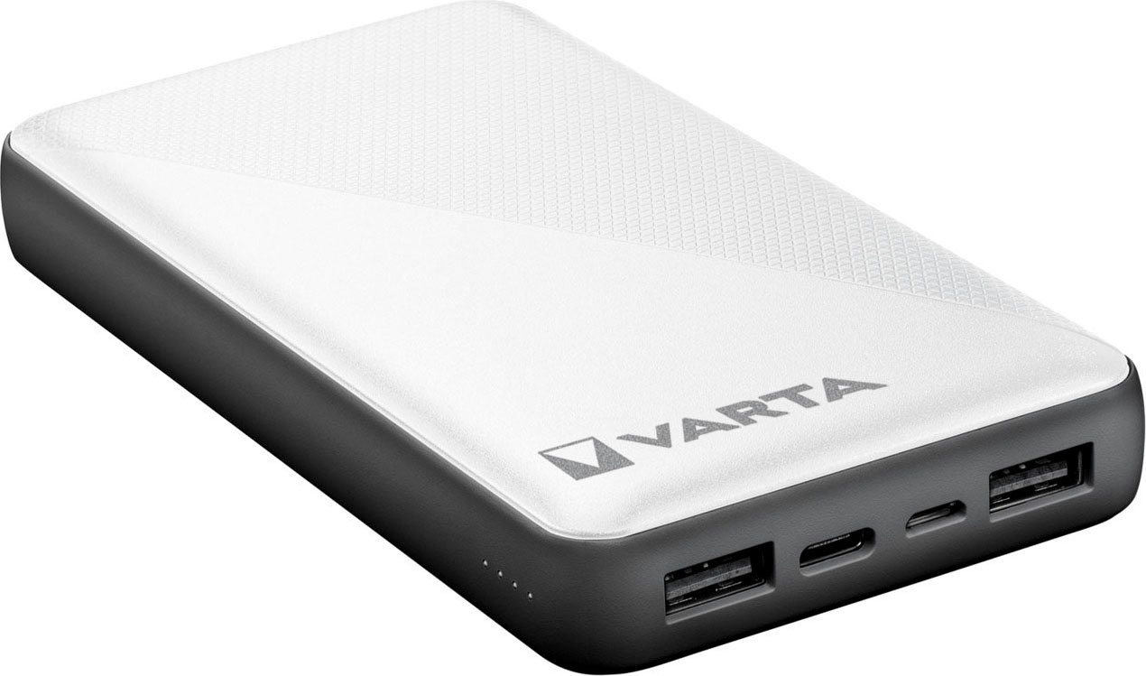 VARTA Power Bank Energy 15000 + Ladekabel 15000mAh Powerbank mit USB Type C Powerbank 15000 mAh (3,7 V, 1 St) weiß