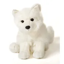 Uni-Toys - Polarfuchs, sitzend - 23 cm (Höhe) - Plüsch-Fuchs, Schneefuchs - Plüschtier, Kuscheltier