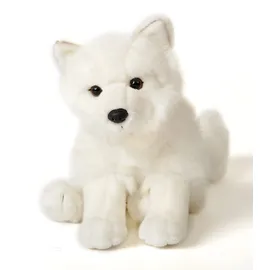 Uni-Toys - Polarfuchs, sitzend - 23 cm (Höhe) - Plüsch-Fuchs, Schneefuchs - Plüschtier, Kuscheltier