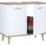 VCM Landos 56 x 60 x 28 cm weiß/honig eiche