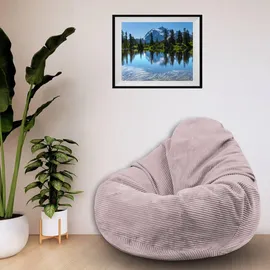 DreamRoots Sitzsack Pink, Textil, 90x100x90 cm, Oeko-Tex® Standard 100, Wohnzimmer, Hocker Sitzsäcke, XXL Sitzsäcke