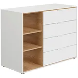 Paidi Wickelkommode Lieven, Weiß, Holzwerkstoff, 2 Fächer, 4 Schubladen, 125.90x93.6x54.8 cm, Blauer Engel, Goldenes M, Babymöbel, Wickelkommoden & Zubehör, Wickelkommoden
